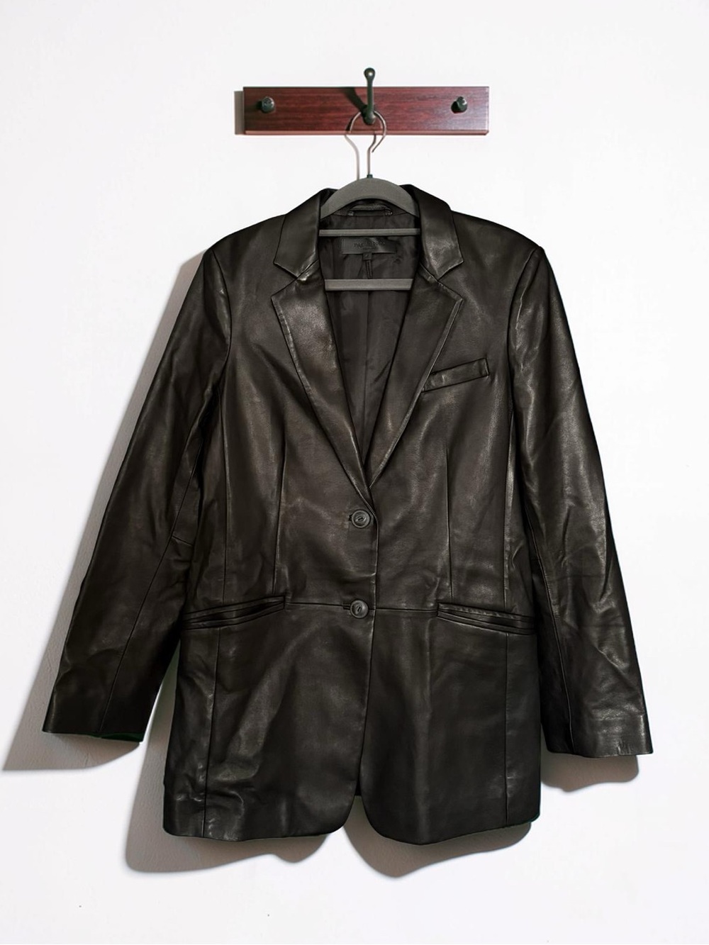 Rag & Bone Charles Lambskin Leather Blazer in Black Women’s Size 4 - Picture 3 of 8
